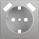Миниатюра изображения товара Лицевая панель Werkel WL09-USB-CP / a037011 (cеребряный рифленый)