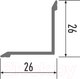 Миниатюра изображения товара Профиль декоративный КТМ-2000 2626-01 Т 1.8м (серебристый)