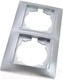 Миниатюра изображения товара Рамка для выключателей и розеток TDM Лама SQ1815-0233 (серебристый металлик)