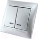 Миниатюра изображения товара Выключатель TDM Лама SQ1815-0205 (серебристый металлик)