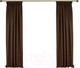 Миниатюра изображения товара Комплект штор Delfa СШД-050 Naturel Blackout (160x250, шоколад, А85822)