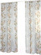 Миниатюра изображения товара Комплект штор Delfa СШД-050 Flowers/20 (160x270, бежевые цветы)