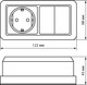 Миниатюра изображения товара Блок выключатель+розетка TDM Ладога SQ1801-0102