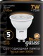 Миниатюра изображения товара Лампа Gauss GU10 7W 3000K / 101506107