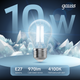 Миниатюра изображения товара Лампа Gauss Filament E27 10W 4100K / 102802210