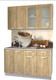 Миниатюра изображения товара Кухонный гарнитур Интерлиния Мила 14-60 (дуб золотой/опал светлый)