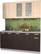 Миниатюра изображения товара Кухонный гарнитур Интерлиния Мила 17-60 (дуб венге/дуб молочный/опал светлый)