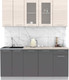 Миниатюра изображения товара Кухонный гарнитур Интерлиния Мила 18-60 (антрацит/вудлайн кремовый/опал светлый)