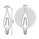Миниатюра изображения товара Лампа Gauss Filament Candle E14 5W 4100K / 104801205