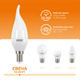 Миниатюра изображения товара Лампа Gauss Elementary Candle E14 6W 2700K/3000K / 34116