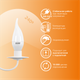 Миниатюра изображения товара Лампа Gauss Elementary Candle E14 6W 2700K/3000K / 34116