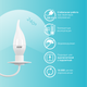 Миниатюра изображения товара Лампа Gauss Elementary Candle E14 6W 4100K / 34126