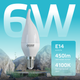 Миниатюра изображения товара Лампа Gauss Elementary Candle E14 6W 4100K / 34126
