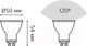 Миниатюра изображения товара Лампа Gauss Elementary MR16 7W 550lm 4100К GU10 / 13627
