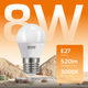 Миниатюра изображения товара Лампа Gauss Elementary Globe E27 8W 2700К/3000K / 53218