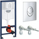 Миниатюра изображения товара Инсталляция для унитаза GROHE Rapid SL 38721001 (с кнопкой, хром глянец)