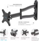 Миниатюра изображения товара Кронштейн для телевизора Kromax Techno-1 (темно-серый)