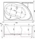 Миниатюра изображения товара Ванна акриловая Aquanet Graciosa 150x90 R