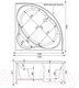 Миниатюра изображения товара Ванна акриловая Aquanet Vitoria 130x130