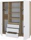 Миниатюра изображения товара Шкаф Мебель-Неман Леонардо МН-026-09 (белое дерево/дуб сонома)