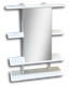 Миниатюра изображения товара Шкаф с зеркалом для ванной Гамма 10/1 (белый, левый)