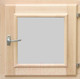 Миниатюра изображения товара Окно для бани Doorwood 60x60 (стеклопакет, липа)