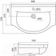 Миниатюра изображения товара Умывальник Santek Эльбрус 80 (1WH109653)
