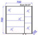 Миниатюра изображения товара Шкаф с зеркалом для ванной Aqwella Командор / Kom.04.07/VM