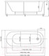 Миниатюра изображения товара Ванна акриловая Aquatek Оберон 160x70 L (с экраном)