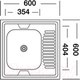 Миниатюра изображения товара Мойка кухонная КромРус S 409 RUS (чаша слева)