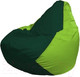 Миниатюра изображения товара Бескаркасное кресло Flagman Груша Макси XXL Г2.1-63 (темно-зеленый/салатовый)