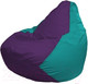 Миниатюра изображения товара Бескаркасное кресло Flagman Груша Макси XXL Г2.1-75 (фиолетовый/бирюзовый)