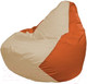 Миниатюра изображения товара Бескаркасное кресло Flagman Груша Макси XXL Г2.1-143 (светло-бежевый/оранжевый)