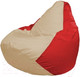 Миниатюра изображения товара Бескаркасное кресло Flagman Груша Макси XXL Г2.1-145 (светло-бежевый/красный)