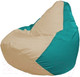 Миниатюра изображения товара Бескаркасное кресло Flagman Груша Макси XXL Г2.1-151 (светло-бежевый/бирюзовый)