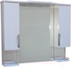Миниатюра изображения товара Шкаф с зеркалом для ванной СанитаМебель Камелия-14.45 Д3 (белый)