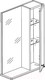 Миниатюра изображения товара Шкаф с зеркалом для ванной СанитаМебель Камелия-11.50 Д2 (правый, белый)