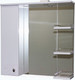 Миниатюра изображения товара Шкаф с зеркалом для ванной СанитаМебель Камелия-12.85 Д2 (левый, белый)