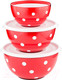 Миниатюра изображения товара Набор салатников Berossi Marusya ИК 22412000 (красный полупрозрачный)