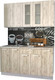 Миниатюра изображения товара Кухонный гарнитур Интерлиния Мила 15 (дуб белый/дуб серый/опал светлый)