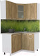 Миниатюра изображения товара Кухонный гарнитур Интерлиния Мила 12x12 (дуб золотой/опал светлый)