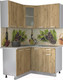 Миниатюра изображения товара Кухонный гарнитур Интерлиния Мила 12x14 (дуб золотой/опал светлый)
