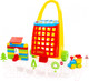 Миниатюра изображения товара Конструктор Полесье Забавная тележка с конструктором Строитель / 44372 (101эл)