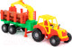 Миниатюра изображения товара Лесовоз игрушечный Полесье Мастер трактор с полуприцепом / 35295