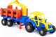 Миниатюра изображения товара Лесовоз игрушечный Полесье Мастер трактор с полуприцепом / 35295