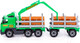 Миниатюра изображения товара Лесовоз игрушечный Полесье с прицепом / 8725 (в сеточке)