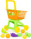 Миниатюра изображения товара Тележка игрушечная Полесье №7 с набором продуктов / 61911 (оранжевый/салатовый)