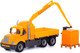 Миниатюра изображения товара Кран игрушечный Полесье Майк с манипулятором и конструктором Супер-Микс / 58508 (в лотке)