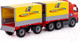 Миниатюра изображения товара Самосвал игрушечный Полесье бортовой тентовый с прицепом / 58294 (в лотке)