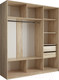 Миниатюра изображения товара Шкаф-купе Евва 176 SS.03 / АЭП ШК.3.03 (сонома/серебро)